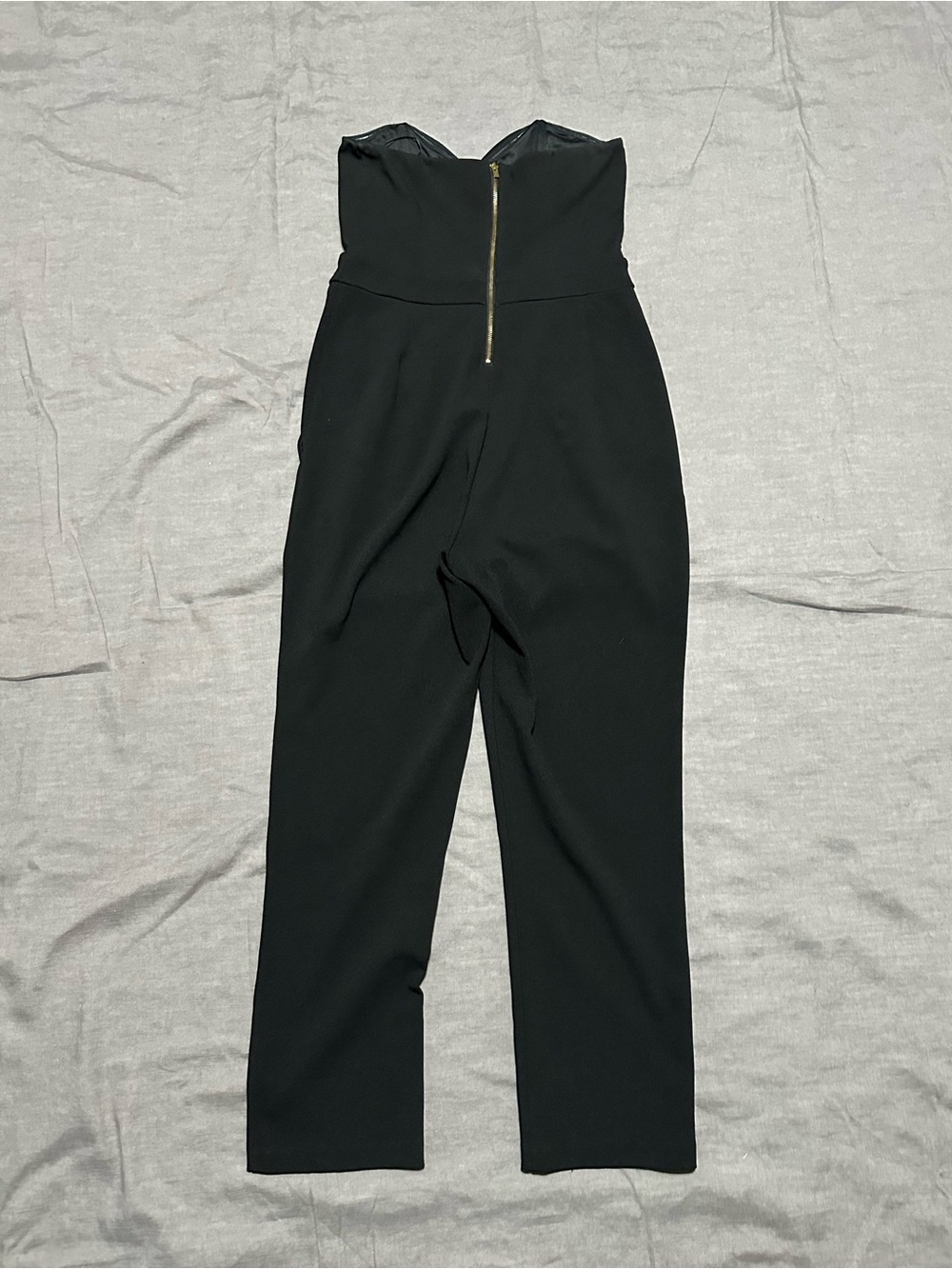 Express Strapless Black Sweetheart Jumpsuit - Picture 6 of 7